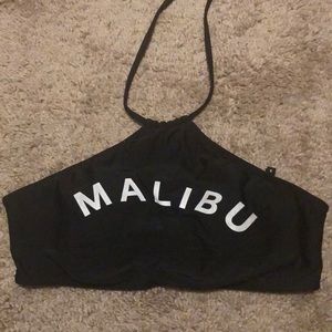Black halter MALIBU swimsuit top